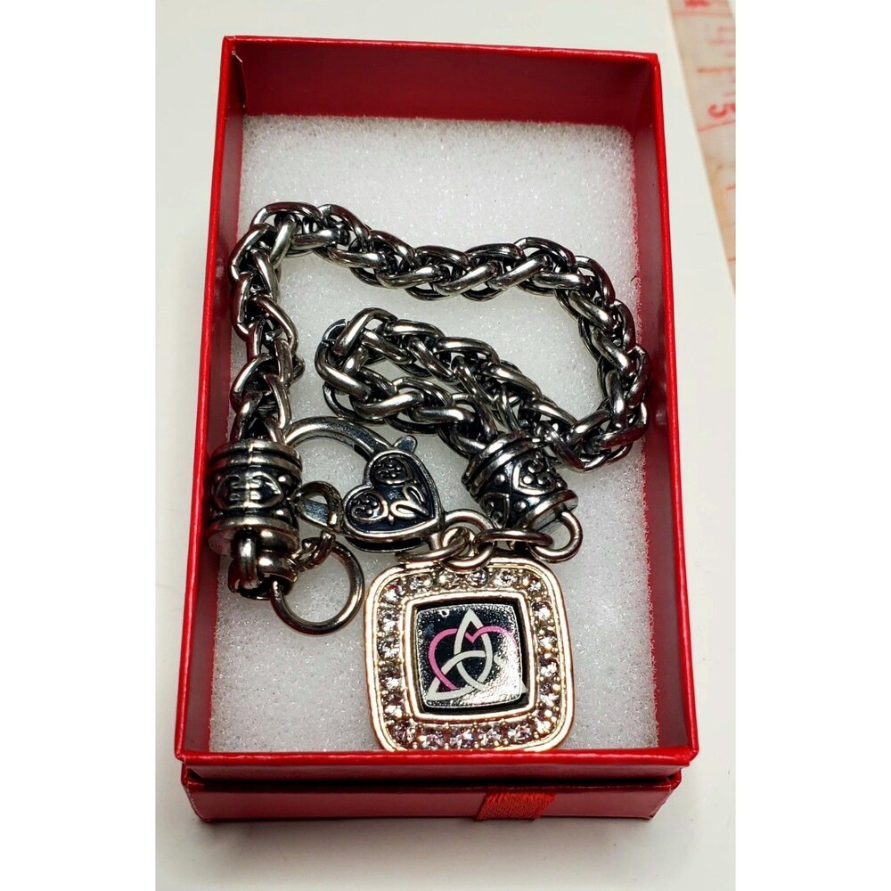 Inspired Silver Celtic Sisters Knot Classic Charm Braided Bracelet ElegantSymbol